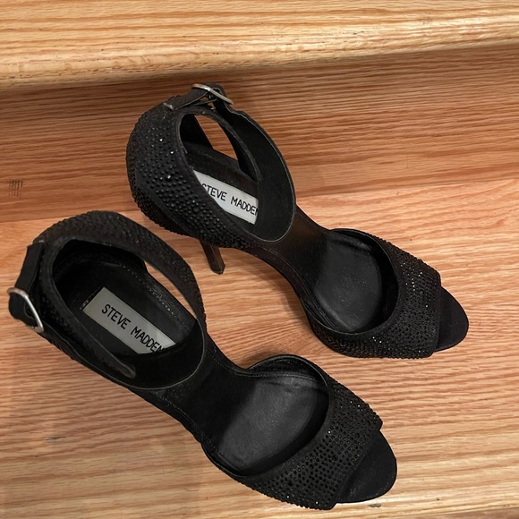 🌸 Steve Madden Pre Loved Carrie Heels w/ Ankle Strap Platforms, size 8.5 - Picture 2 of 15